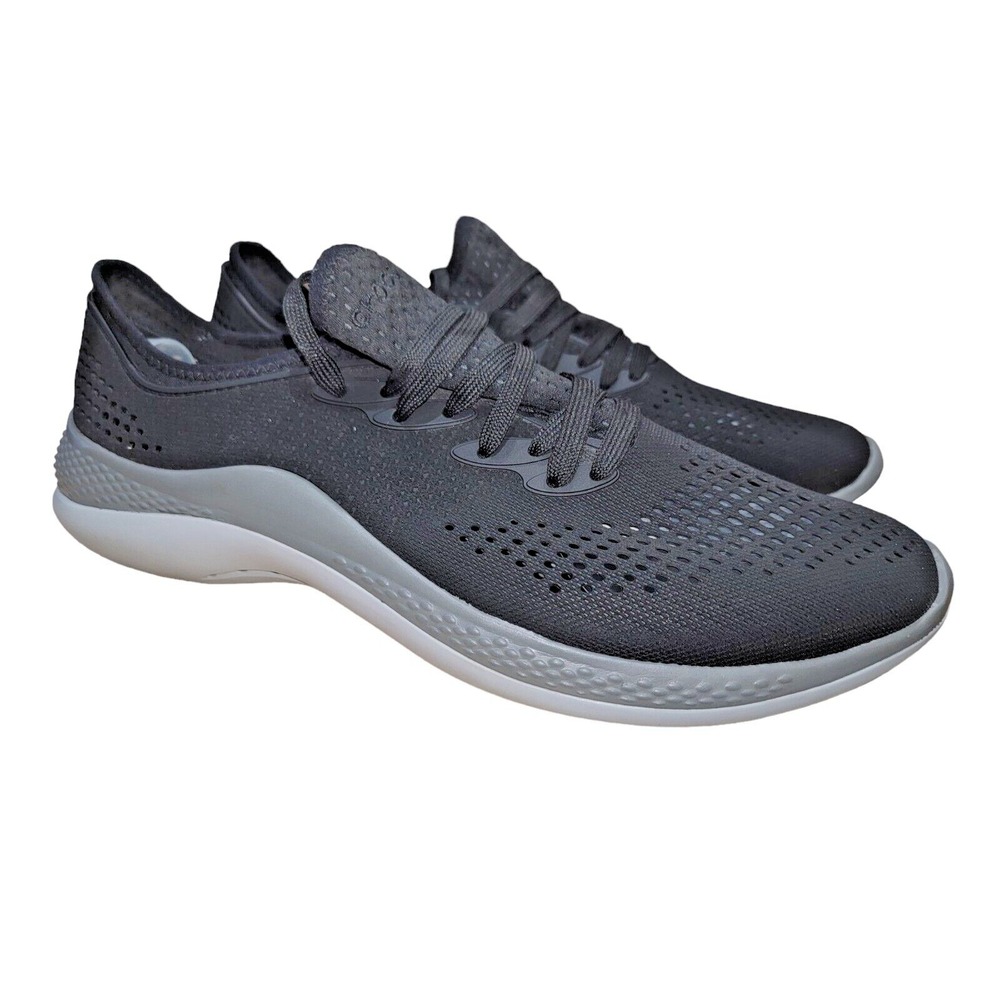 Crocs Men's Sneakers Literide 360 Pacer Black Lace Up Walking Shoes Size 13